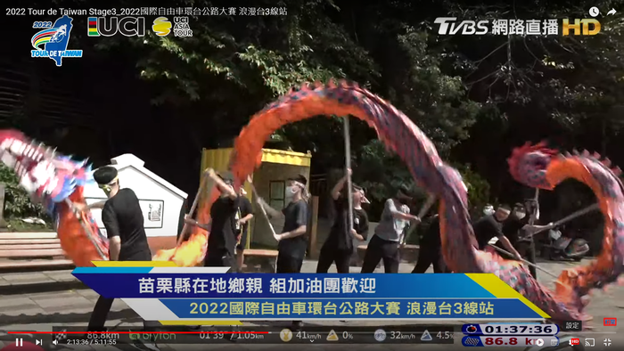 111年10月04日-2022國際自由車環台公路大賽-浪漫台三線站之文觀龍隊表演圖片