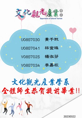 111學年度第1學期提前畢業生