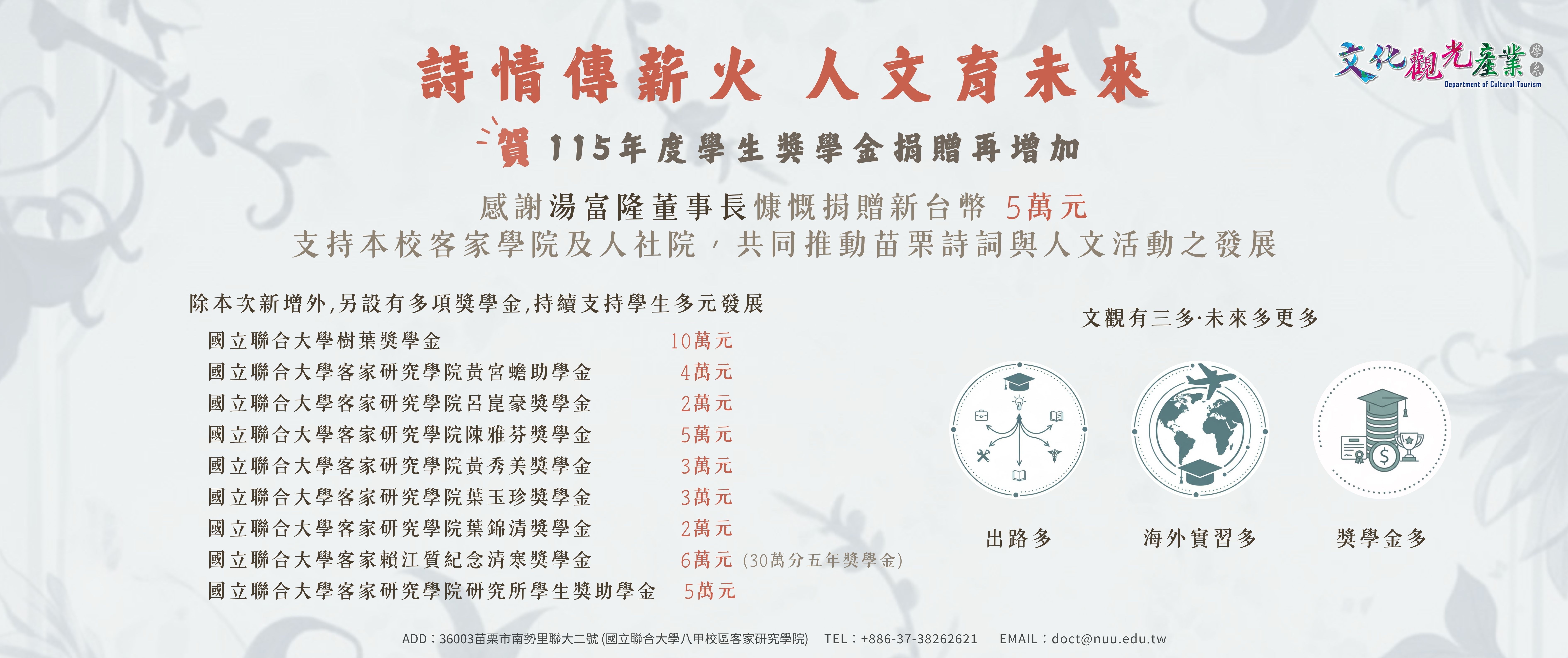 115年客家研究學院獎學金